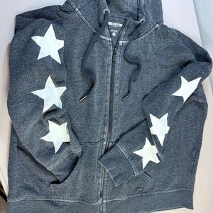 Tommy Hilfiger Gray and White Star Hoodie